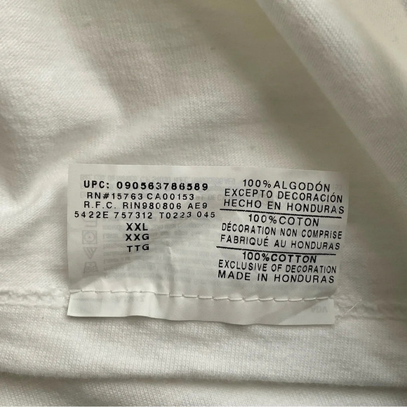 Champion Men Crew Neck Short Sleeves T-Shirt 2XL White Cotton Casual Athletic - Picture 9 of 10